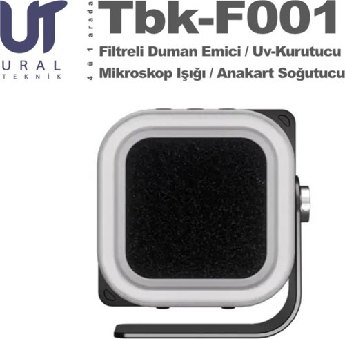 Tbk-F001 4İn1 Şarjlı Filtreli Duman Emici Fan / Anakart Soğutucu Fan / Uv Işık / Mikroskop Yan Işığı