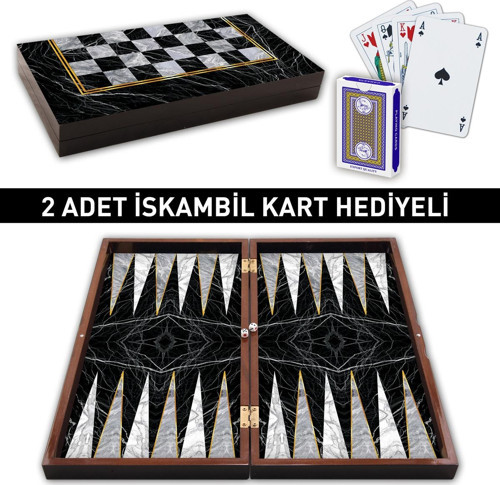 Cafe Tavla Siyah Mermer