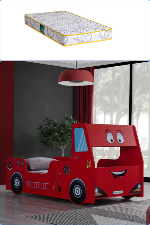 Arabalı Yatak, Fireman Arabalı Yatak Karyolası + 1 Adet Comfort Yatak
