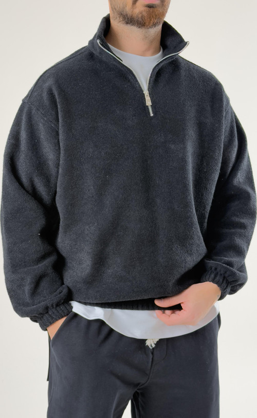 Erkek Siyah Sweatshirt COC2711