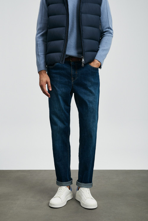 Santo Spor Jean Erkek Pantolon Straight Fit Mavi