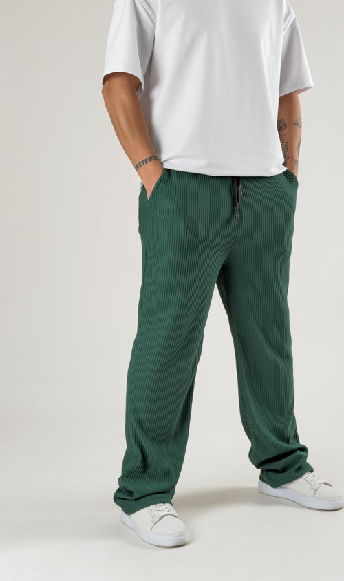 Yeşil Fitilli Erkek Baggy Pantolon COC2720