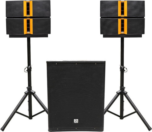 PRZZ12AU 1200W RMS Aktif Ses Sistemi 18" Subwoofer 120OZ 4 Satellite Kule Seti DSP Kontrollü Bluetooth/TWS/MP3 Ful