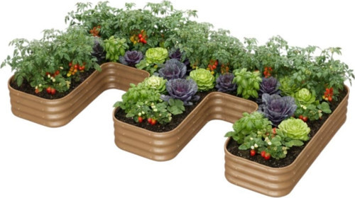 Modüler Yükseltilmiş Bahçe Sebze Yatağı No:29 (270X140) Bej
