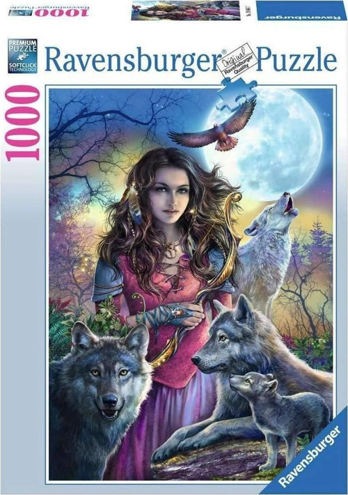 - Kurtlarla Kadın - 1000 Parça Puzzle