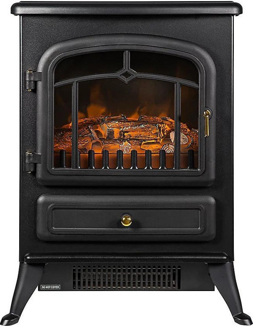 Elektrikli Şömine Siyah 1850 W Metal Kasa, Fanlı Şömine, Şömine Soba