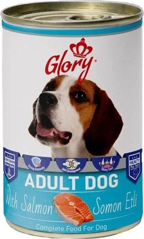 12x400 Gram Glory Parça Somon Etli Köpek Konservesi