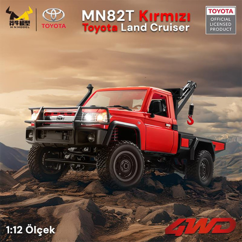 MN Model MN82T 1/12 Toyota Land Cruiser LC79 4WD RC Model Crawler Offroad Uzaktan Kumandalı Araba Truck RTR Lisanslı