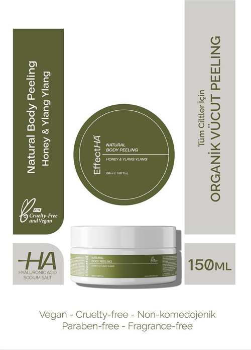 Natural Body Peeling Honey & Ylang Ylang Tüm Ciltler Için Organik Vücut Peelingi