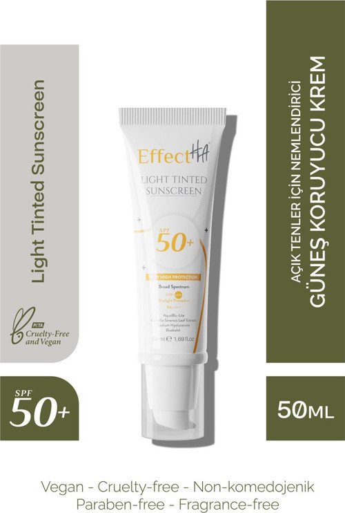 Light Tinted Sunscreen Açık Tenler Için Cilt Tonu Eşitleyici Güneş Koruyucu Krem Spf50