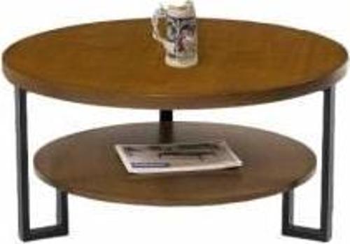 Orta Sehpa 12341 Yuvarlak Metal Model Ayak Parlak Ceviz Boya Demonte El Yapımı