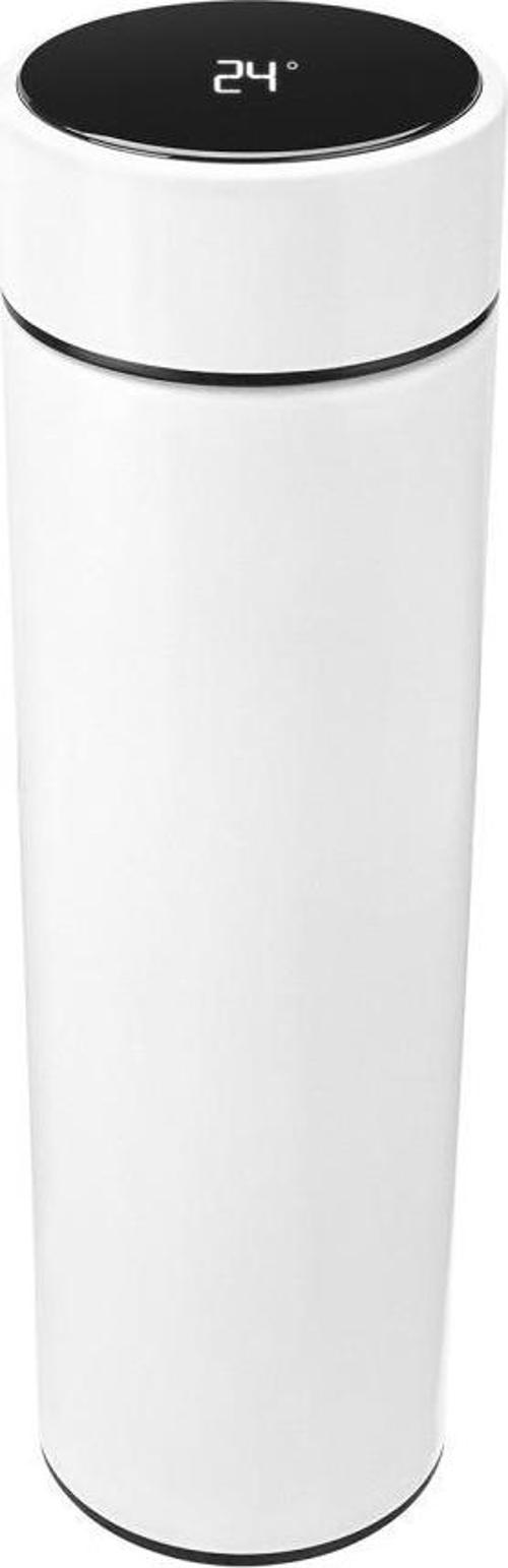 SL-TM01 Mat Beyaz 450ML Iç 304 Dış 201 Dijital Sıcaklık Göstergeli Termos