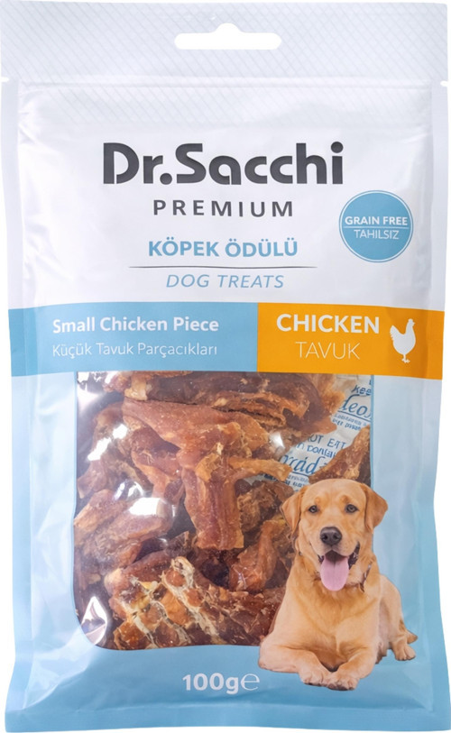 Premium Küçük Tavuk Parçacıklı Tahılsız Köpek Ödülü 100 Gr