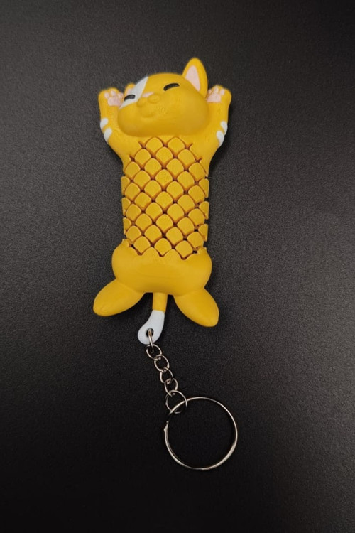 Kedi Hareketli Anahtarlık Çanta Süsü Charm