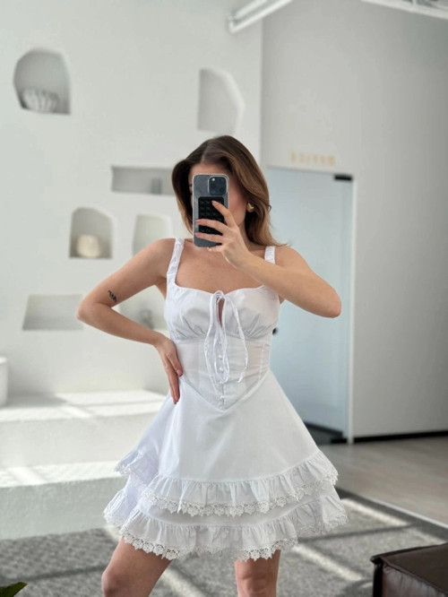 Mini Askılı Elbise