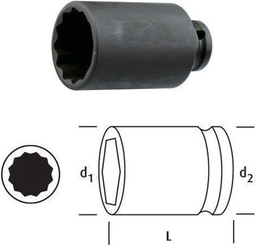 LN38YD14 YILDIZ UZUN LOKMA 3/8" 14 mm