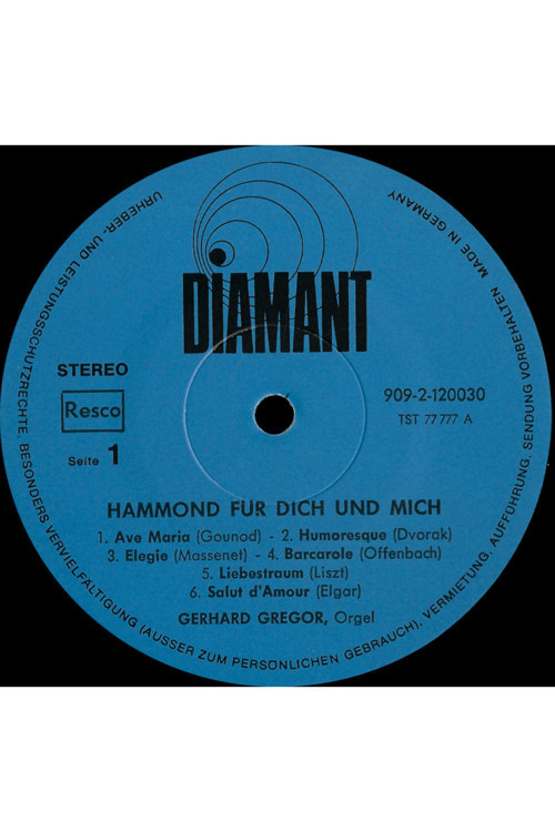 Gerhard Gregor - Hammond Für Dich Und Mich (Lp, Vinyl) (Used Vg-) (Plak Lp, 1973)