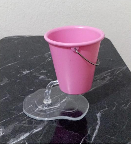 Desk Bucket Dekoratif Bardak Kalemlik Pembe