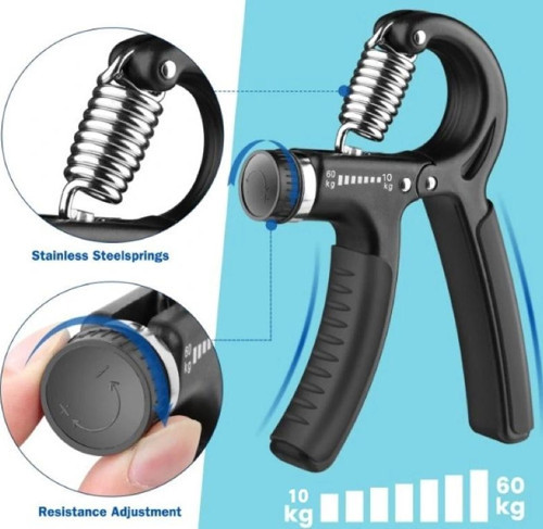 Sertlik Ayarlı El Yayı Ayarlanabilir Bilek Kas Güçlendirme Aleti 10-60 Kg