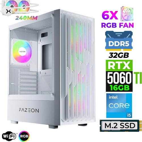 Astra X680 i5 14400F 32GB DDR5 Ram 1TB M.2 NVMe SSD 16GB RTX5060 Ti Sıvı Soğutmalı Oyuncu Bilgisayarı