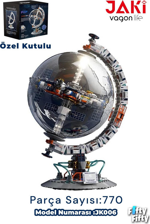 JAKİ Space Pop Serisi Sertifikalı Dünya Haritası 770 Parça Oyucak Yapım Seti -FFJKCK006