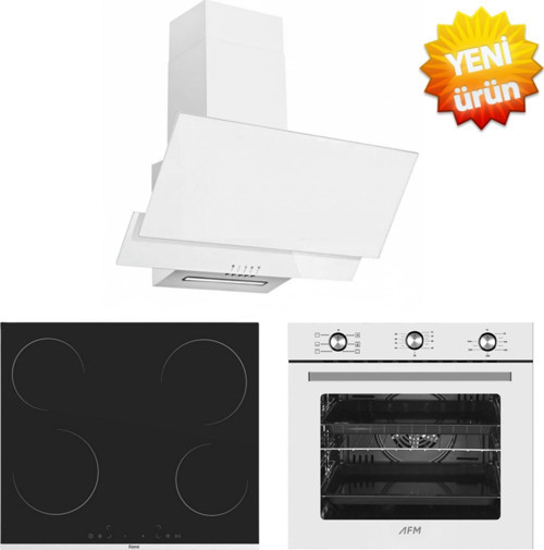 ve AFM Tech MARKALI/ Rosse Elektrikli Vitro. Turbolu Ankastre Set (MS261 + FM7601 + FM3301W )