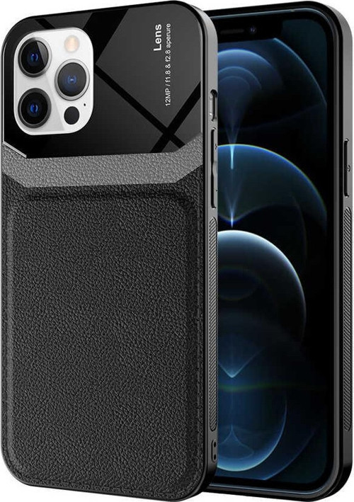 iPhone 12 Pro Max Kılıf Deri Görünümlü Emiks Kapak