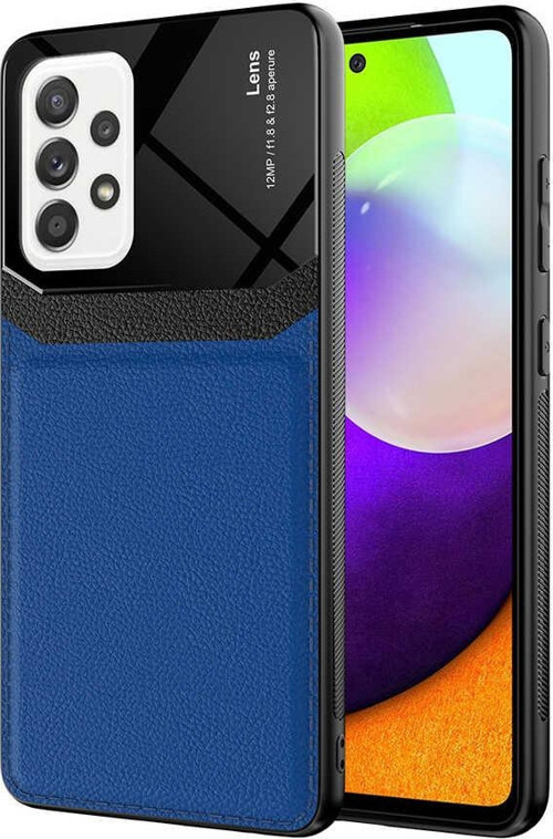 Galaxy A52 Kılıf Deri Görünümlü Emiks Kapak