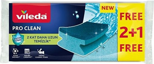 Pro Clean Oluklu Sünger 2+1