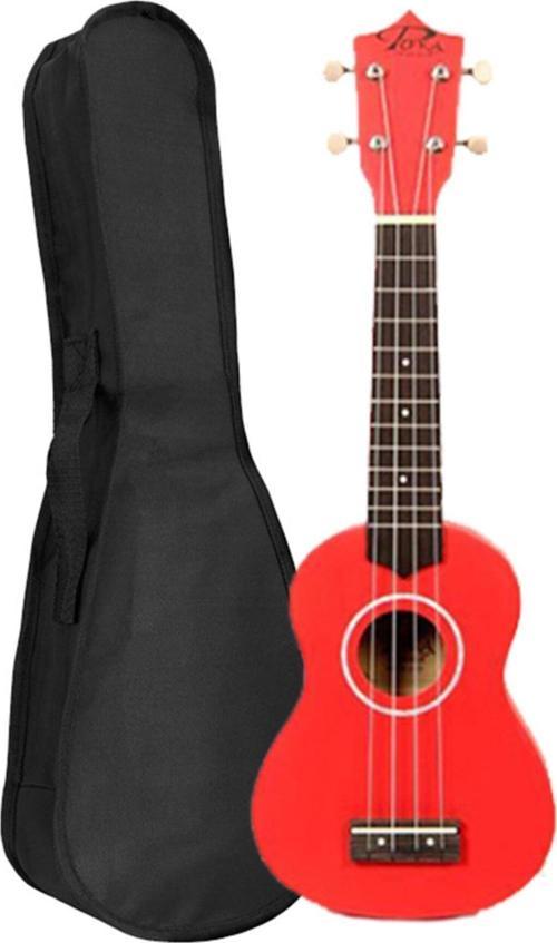 Pk - 10 Soprano Ukulele Kırmızı (Kılıf Hediye)