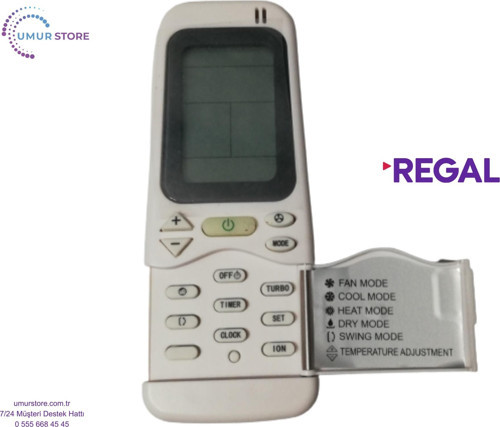 Regal RAC 9 Split Klima Kumandası- Eşdeğer