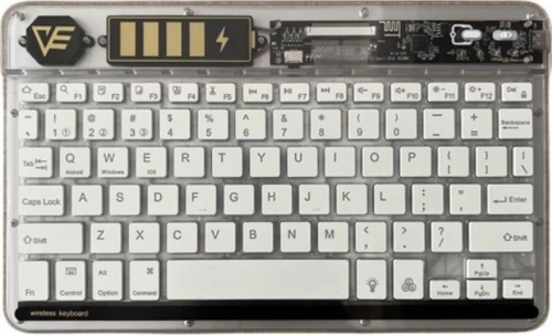 ZR612 Rgb Şeffaf Beyaz Bluethooth Klavye