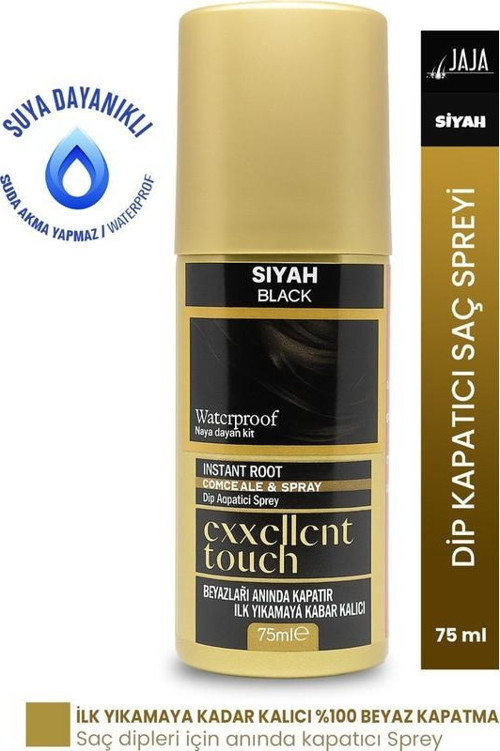 Exxellent Touch Dip Kapatıcı Saç Spreyi Siyah 75 ml