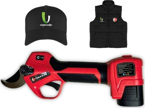 SC-8614 Üç Akülü Şarjlı Budama Makası 35Mm+Şapka+Yelek Set