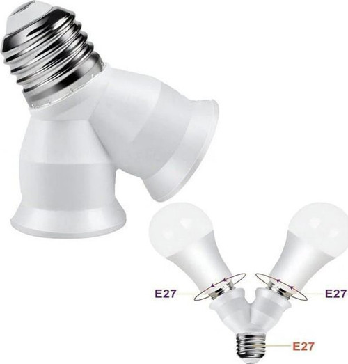 Ledx Dy-101 E27 Duy Çoğaltıcı (Tek Duydan Çift E27 Lamba Bağlantısı)