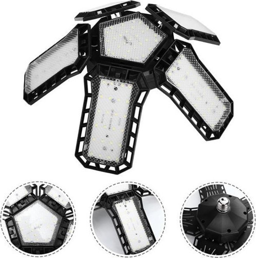 Ledx Ayarlanabilir Açılı 5 Kanatlı 148 Smd Ledli Galaxy Projektör Işığı 60W 6600 Lumen E27 32Cm Çap