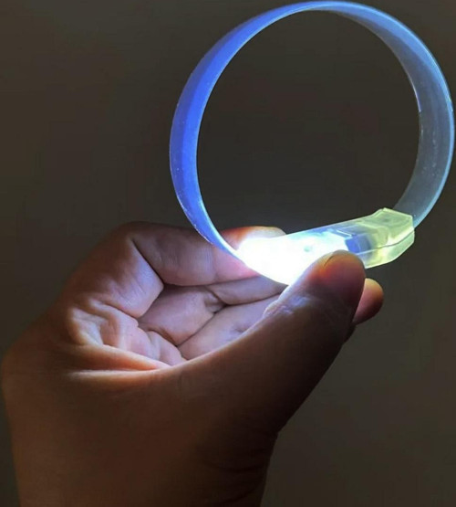 3 Modlu Pilli Led Işıklı Esnek Parti Bilekliği Beyaz