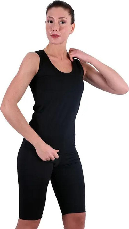 en ENSTYLE FASHION BOUTIQUE Termal Sauna Agraflı Şort Atlet Takım Siyah
