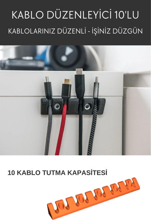 Kullanışlı Kablo Düzenleyici | Masa Kablo Tutucu | Ofis Ev Kablo Düzenleyici Askı Aparatı | Tutucu