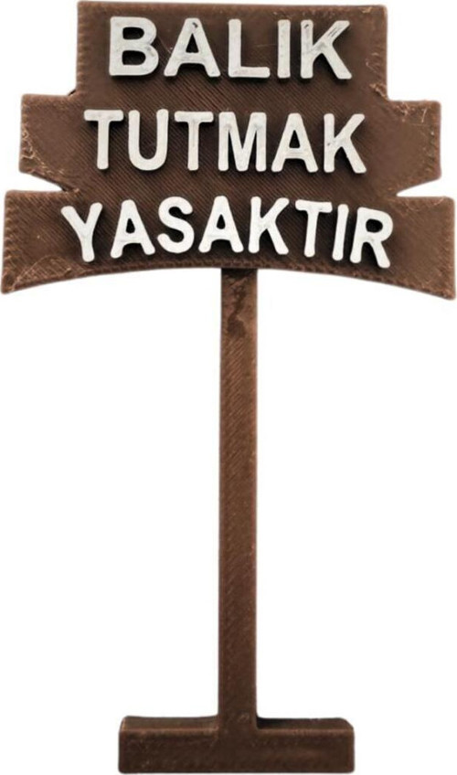 Balık Tutmak Yasaktır Tabelası,Akvaryum Süs Eşyası, Dekoru, Aksesuarı