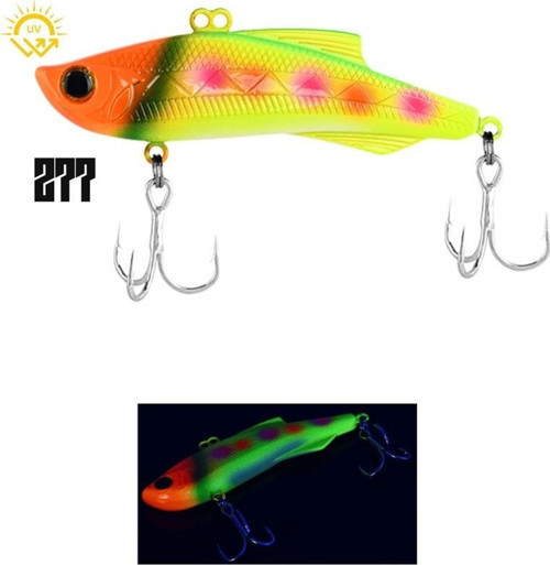 Wild Vibe 80mm 27gr Sinking Vibrasyon Jig Yem UV Sunset Neon