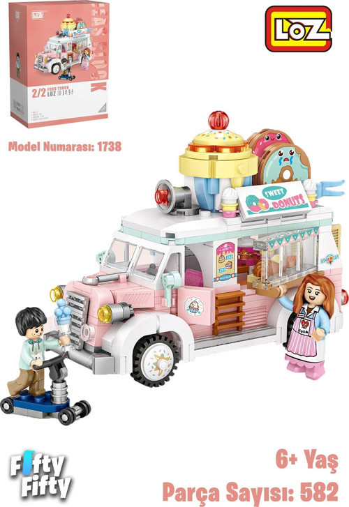 LZ-1738 LOZ ÇÖREK ARABASI 583 PARÇA BLOCK OYUNCAK