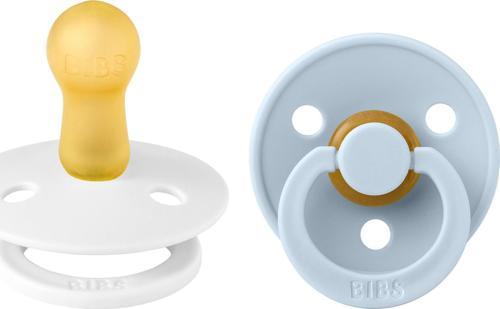 Colour İkili Kauçuk Emzik-White/Baby Blue 6-18 Ay