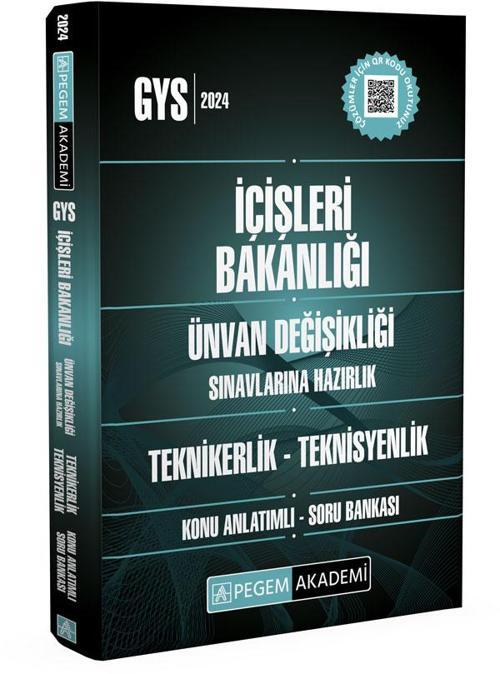 2024 İçişleri Bakanlığı Unvan Değişikliği Sınavı Teknikerlik-Teknisyenlik Konu Anlatımlı Soru Bankası