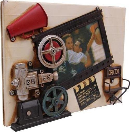 Dekoratif Metal Çerçeve Sinema Temalı Vintage Hediyelik