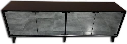 TV Sehpa 13722 ST Modern Konik Ayna Parlak Gri modern Kayın etro ayak 160 Elyapı