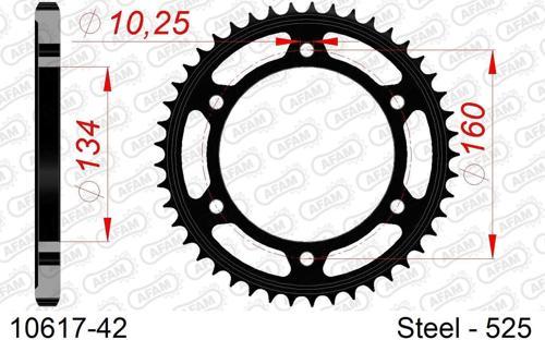 REAR STEEL SPROCKET #525