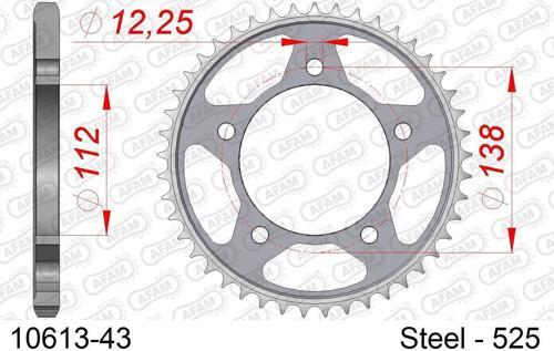 HONDA CBR 600 F / CB 600 F HORNET ÇELİK ARKA DİŞLİ #525