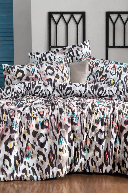 Felida Bej Çift Kişilik %100 Pamuk Poplin Çift Taraflı Kullanılabilir Nevresim Takımı