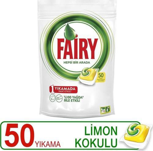 Bulaşık Makinesi Deterjanı Hepsi Bir Arada Limon 50 Yıkama
